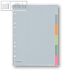 FolderSys Register DIN A4, 6 tlg., PP farbig sortiert, 50 St?ck, 21099-94