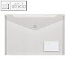 Dokumententasche A4, Visitenkarten-Tasche, Klettverschlu?, PP transparent, 100 S