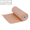 smartboxpro Packpapierrolle, 50 cm x 250 m, 70 g/m?, braun gerippt, 253101701