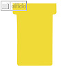 Nobo T-Karten für Stecktafeln, Größe 1.5, 45 x 53 mm, gelb, 100 Stück, 2001504