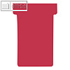 Nobo T-Karten für Stecktafeln, Größe 4, 124 x 180 mm, rot, 100 Stück, 2004003