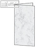 Sigel Faltkarten, DIN lang, Edelkarton, 185 g/m?, Marmor, grau, 25 St?ck, DC114