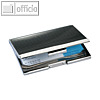 Sigel Visitenkartenbox, 20 Karten, 95 x 62 mm, chrom/silber, VZ130