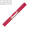 LEITZ Heftstreifen, 35 x 310 mm, PP-Folie, rot, 25 Stück, 3711-00-25