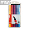 STABILO Fasermaler Pen 68, Etui m. 20 Farben, Strichstärke 1mm, sortiert, 6820PL