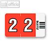 LEITZ Ziffernsignal Orgacolor "2", auf Streifen, rot, 100 Stück, 6602-00-00