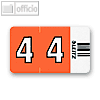 LEITZ Ziffernsignal Orgacolor"4" auf Streifen, orange, 100 Stück, 6604-00-00