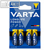 Varta Alkaline Batterien HIGH ENERGY, AA Mignon LR06, 1.5V, 4er Pack, 04906