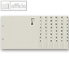 Tauenpapier-Register, A-Z, DIN A4, ?berbreite, halbe H?he, 75 S?tze, grau