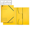 Eckspannermappe DIN A4, Klappen, Karton 320 g/qm, für 250 Blatt, gelb