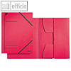 Eckspannermappe DIN A4, Klappen, Karton 320 g/qm, für 250 Blatt, rot, 3981-00-25
