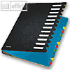 LEITZ Pultordner Deskorganizer Color, DIN A4, 1-12, schwarz, 5912-00-95