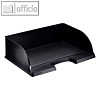 LEITZ Briefablage Plus Jumbo, DIN A4 quer, ?berbreite, schwarz, 4 St.,5219-00-95