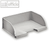 LEITZ Briefablage Plus Jumbo, DIN A4 quer, ?berbreite, grau, 4 St., 5219-00-85