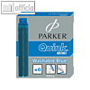 Parker Tintenpatronen Quink Mini blau, auswaschbar, 6 Stück, S0767240
