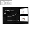 Sigel Glas-Magnettafel "artverum", 1.000 x 650 mm, 2 Magnete, schwarz, GL140