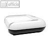 Sigel Haftnotizbox "eyestyle", mit Stifthalter, wei?/schwarz, SA102