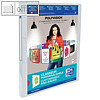 Pr?sentations-Ringbuch POLYVISION, DIN A4, 4-Ringe, R?cken 20 mm, PP, farblos