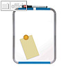 Nobo Magnettafel "Slim-Line", 220 x 280 mm, 2 Magnete, Stift, wei?, QB05142ASTD