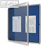 Schaukasten Innenbereich, 709 x 43 x 668 mm, 6x A4, Klappt?r, Filz-R?ckwand