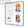 Schaukasten Innenbereich, 1.140x63x970 mm, 15x A4, Schiebet?r, Metall-R?ckwand