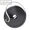 Magnetbandstreifen, 10 mm x 10 m, selbstklebend, zuschneidbar, schwarz, 1901053
