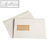 Briefh?llen "naturelle" C5, haftklebend, 90 g/m?, Fenster, cremewei?, 500 St?ck