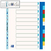 Kunststoff-Register, DIN A4 ?berbreite,12-teilig, blanko, farbig, 100205086
