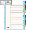 Oxford Kunststoff-Register, DIN A4, 12-teilig, blanko, PP, farbig, 100205067