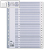 Oxford Kunststoff-Register, DIN A4, A-Z, 20-teilig, PP grau/weiß, 400012049