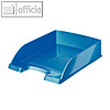 LEITZ Briefablage Plus WOW, DIN A4, extra hoch, stapelbar, PS, blau, 5226-30-36