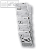 Helit Wand-Prospekthalter, 5 Fächer DIN A4 hoch, Polystyrol, glasklar, H6103102