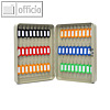 officio Schl?sselkasten, 54 Haken, 240 x 300 x 60 mm, lichtgrau, KF04273