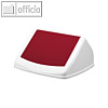 Durable Deckel DURABIN FLIP LID SQUARE 40, weiß/rot, 1801574018