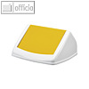 Durable Deckel DURABIN FLIP LID SQUARE 40, weiß/gelb, 1801574013