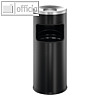 Durable Papierkorb mit Ascher SAFE, 17 l, mit Flammenl?schkopf, schwarz, 3332-01