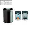 Durable Papierkorb SAFE, 62 Liter, mit Flammenl?schkopf, Metall, schwarz, 330701