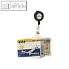 Durable Ausweishalter mit Jojo, 87 x 54 mm, offen, doppelt, 10 St?ck, 8219-19