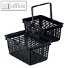 Einkaufskorb Shopping Basket 19 Liter, H 250 x B 400 x T 300 mm, schwarz