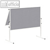 MAUL Moderationstafel solid klappbar, 120 x 150 cm, Filz, grau, 6366682