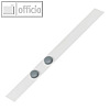 Ferroleiste Standard, (B)50 x (H)5 cm, selbstklebend, inkl. 2 Magnete, weiß