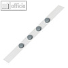 Wandschiene Standard, 100 cm x 5 cm, selbstklebend, inkl. 4 Magnete, wei?