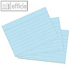 Herlitz Karteikarten, DIN A8, liniert, blau, 100 St?ck, 10836310