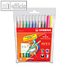 STABILO Fasermaler Trio A-Z, 12er Kunststoff-Etui, 37811201