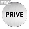 Durable Aluminium-Piktogramm "PRIVE", Ø 83 mm, 491268