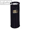 Durable Papierkorb, 17l, Metall, rund, mit Aschenbechereinsatz, schwarz, 333001