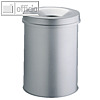 Papierkorb SAFE, 15 Liter, rund, mit Flammenl?schkopf, metallic silber, 330523