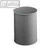 Durable Papierkorb, 15 Liter, 315 x 260 mm, Stahl, metallic silber, 330123