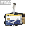 Ausweishalter mit Clip, 87 x 54 mm, offen, doppelt, schwarz, 25 St?ck, 821801