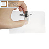Laminier-Namensschild, 90 x 54 mm, transparent, Kombi-Clip, 25 St?ck, 823019